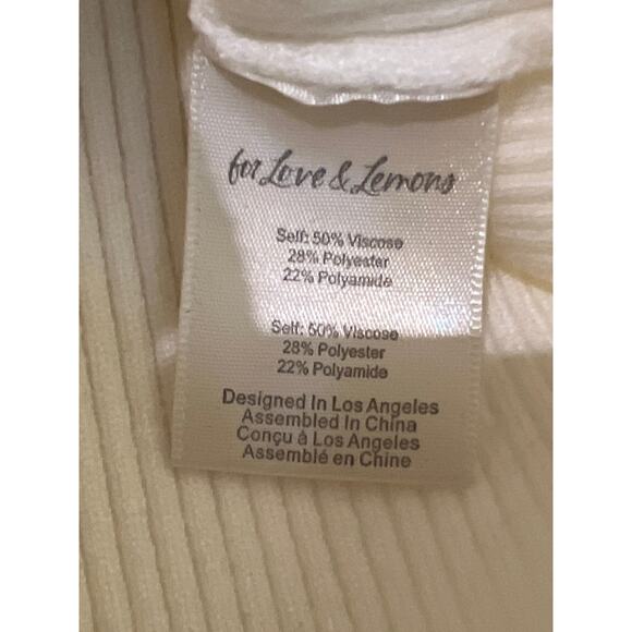 NWOT!! For Love and Lemons Pointelle Knit Cropped Tank L - Picture 7 of 7